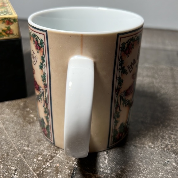 DIVINITY Love Peace & Joy Ceramic Coffee Mug Tea Cup Shelly Rasche Applejack Art - Picture 5 of 8